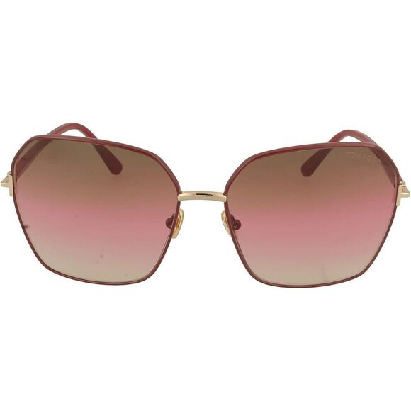 NIB Tom Ford Claudia Geometric Metal/Acetate Sunglasses w/ case & cloth - Picture 2 of 13